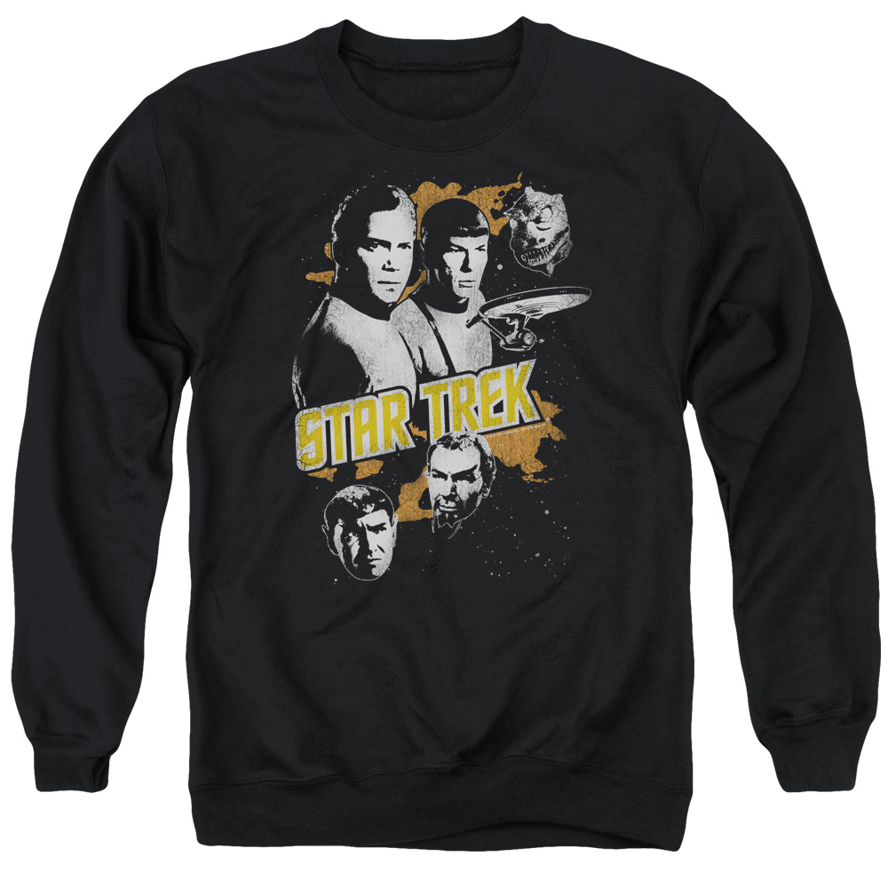 Star Trek & Graphic Good Vs Evil Adult Cotton & Polyster Crewneck Sweatshirt, Black - Small