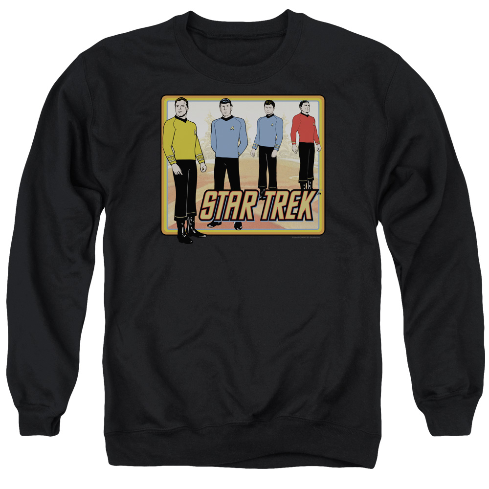 Star Trek & Classic Adult Cotton & Polyster Crewneck Sweatshirt, Black - 2X