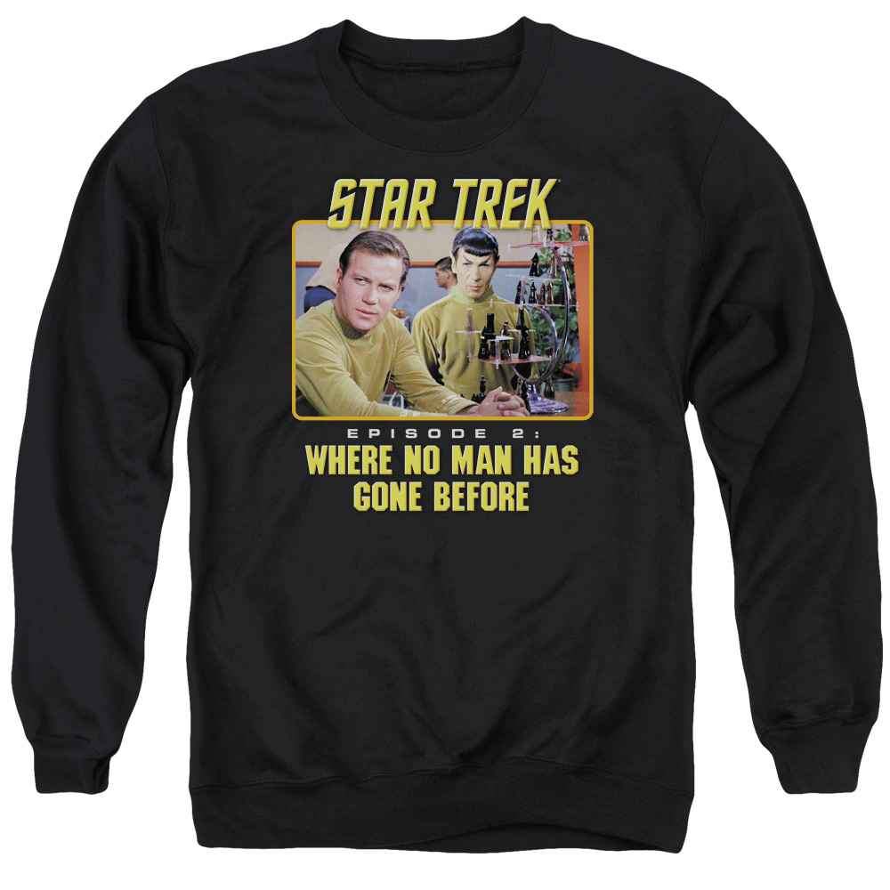 Star Trek & Episode 2 Adult Cotton & Polyster Crewneck Sweatshirt, Black - 3X