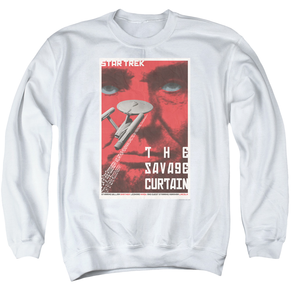 Star Trek & Tos Episode 77 Adult Cotton & Polyster Crewneck Sweatshirt, White - Extra Large