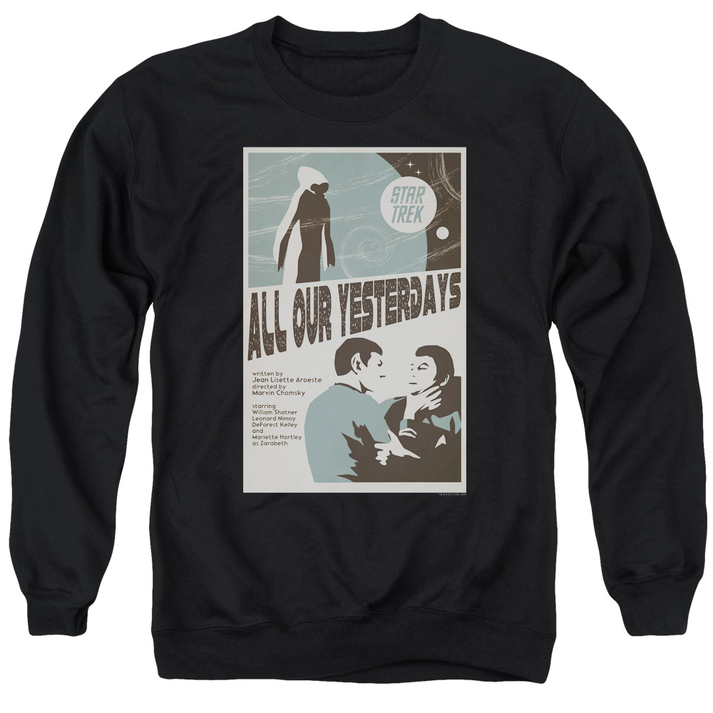 Star Trek & Tos Episode 78 Adult Cotton & Polyster Crewneck Sweatshirt, Black - Extra Large