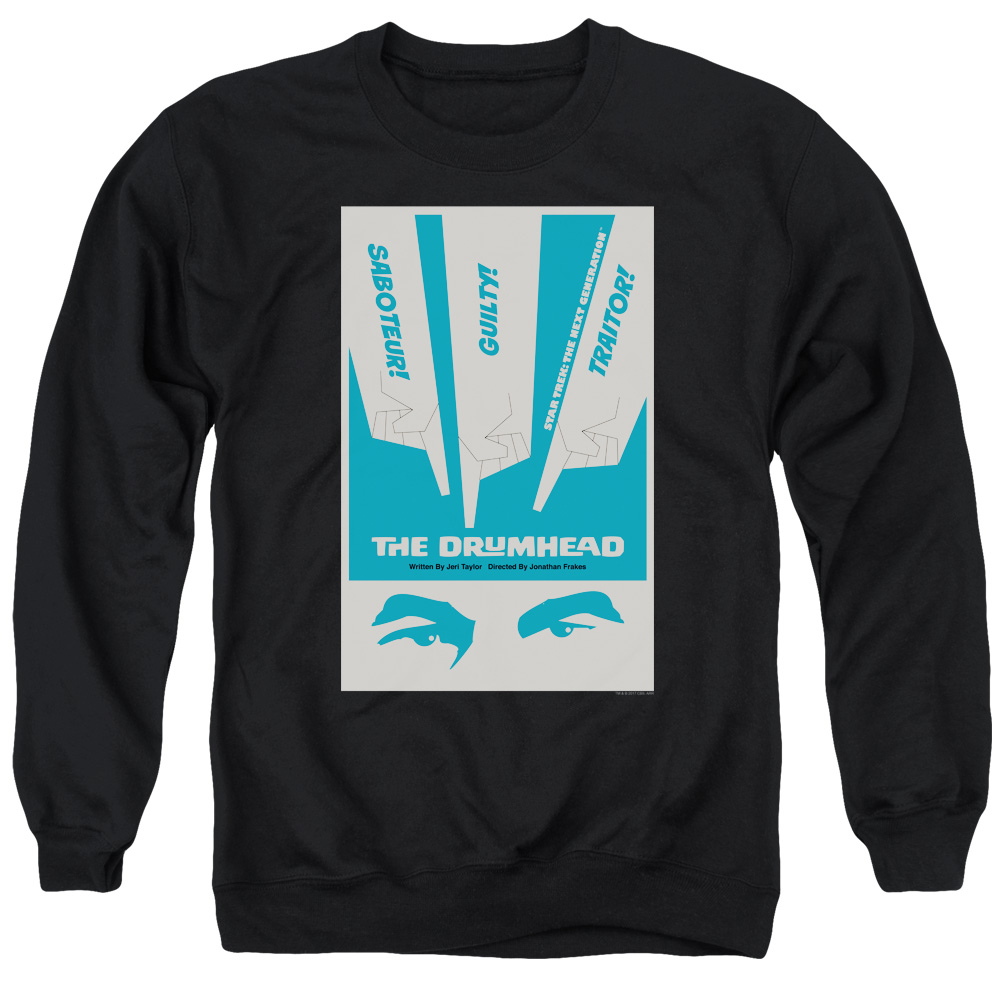 Star Trek & Tng Season 4 Episode 21 Adult Cotton & Polyster Crewneck Sweatshirt, Black - Extra Large
