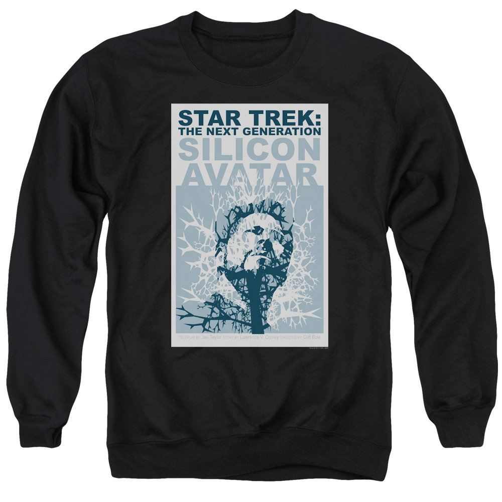 Star Trek & Tng Season 5 Episode 4 Adult Cotton & Polyster Crewneck Sweatshirt, Black - Medium