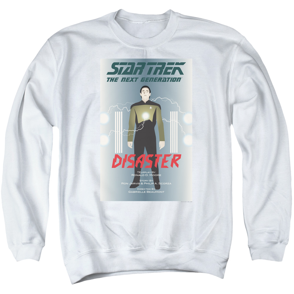 Star Trek & Tng Season 5 Episode 5 Adult Cotton & Polyster Crewneck Sweatshirt, White - 3X