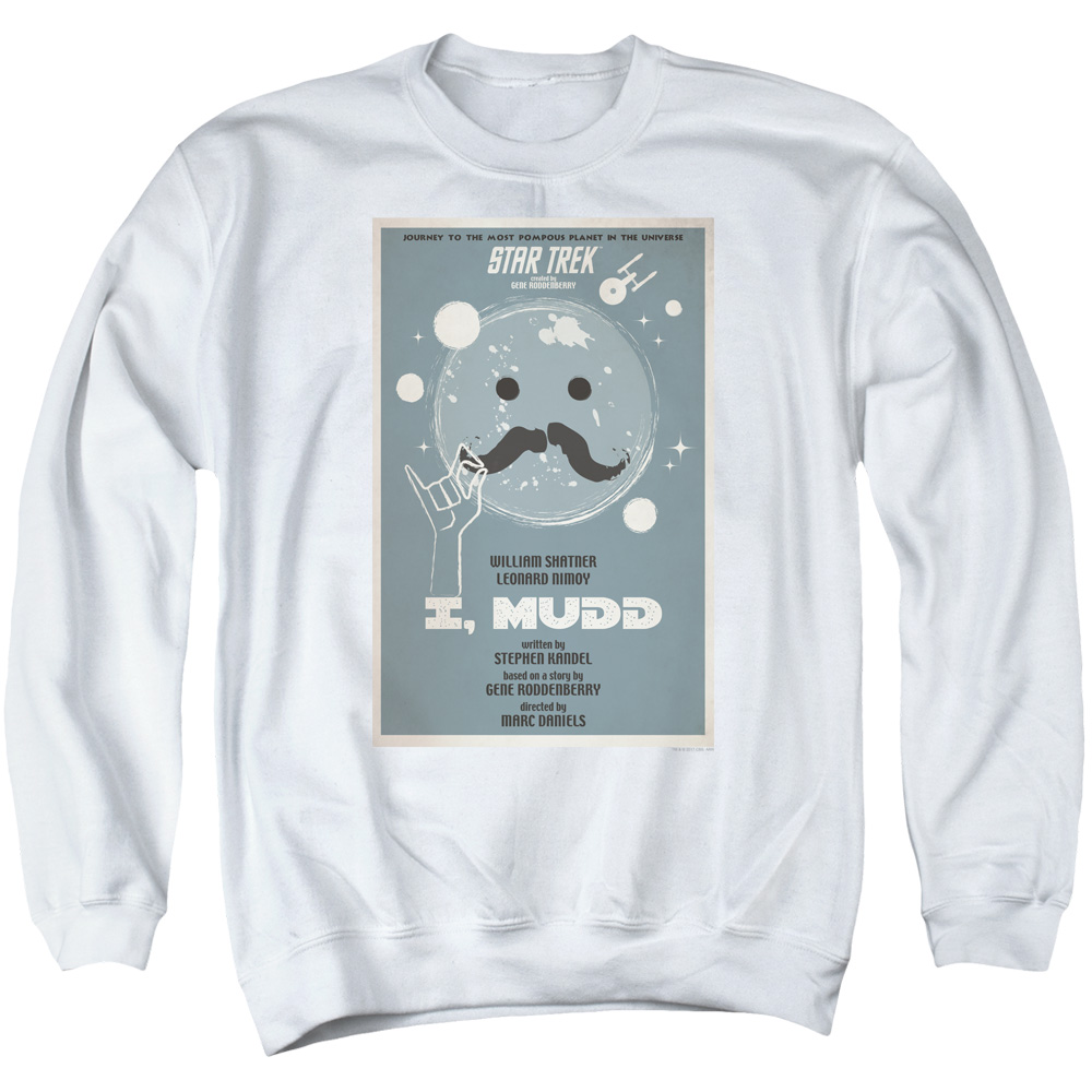 Star Trek & Tos Episode 37 Adult Cotton & Polyster Crewneck Sweatshirt, White - Extra Large