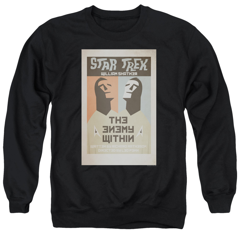 Star Trek & Tos Episode 5 Adult Cotton & Polyster Crewneck Sweatshirt, Black - 3X