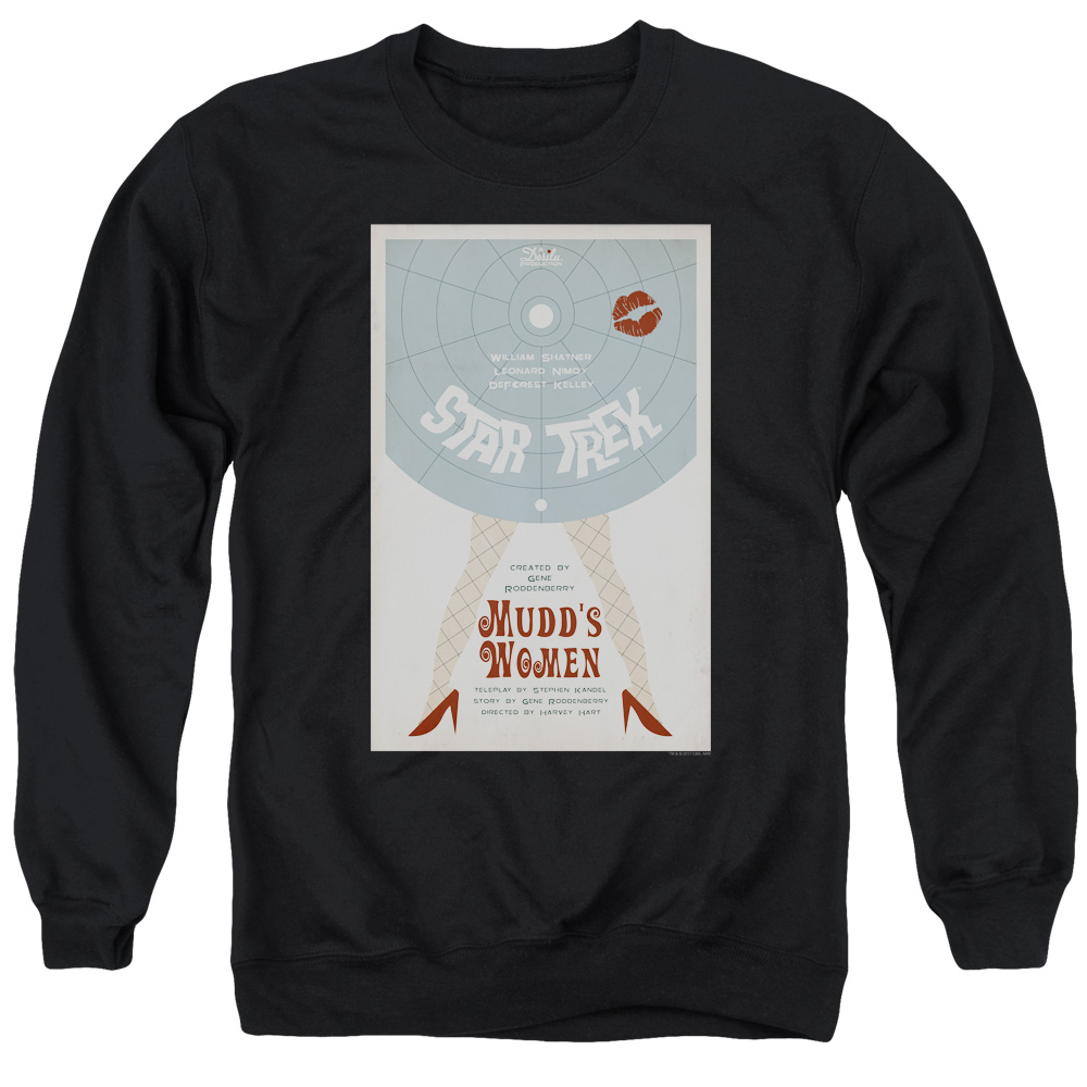 Star Trek & Tos Episode 6 Adult Cotton & Polyster Crewneck Sweatshirt, Black - 2X