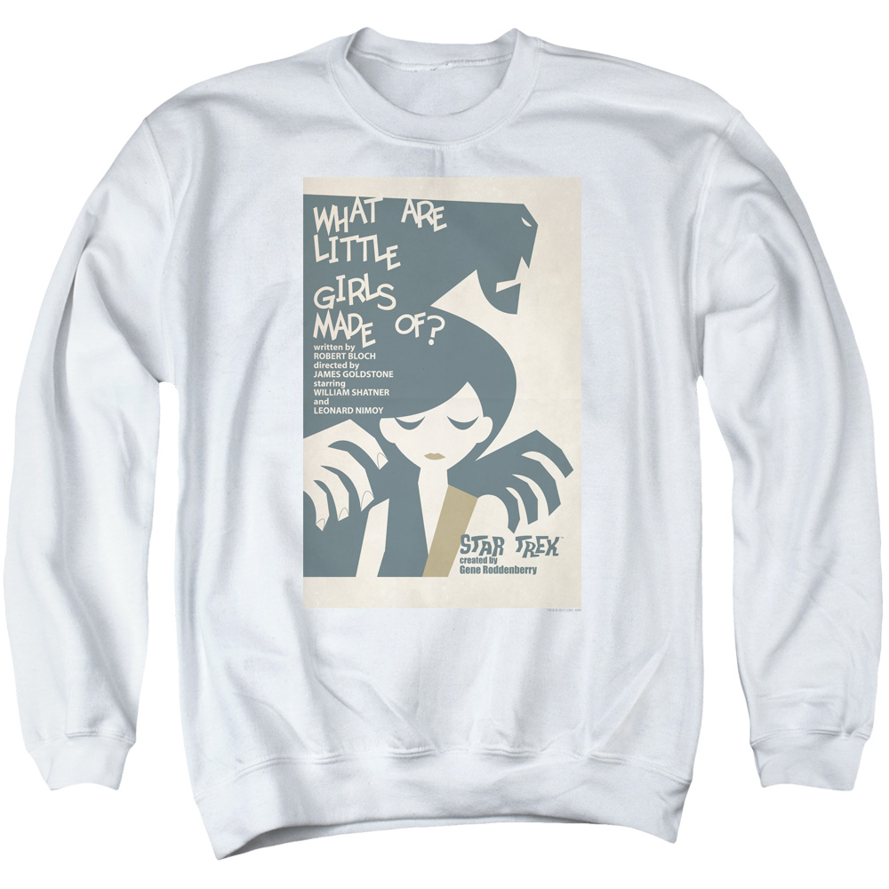 Star Trek & Tos Episode 7 Adult Cotton & Polyster Crewneck Sweatshirt, White - 3X