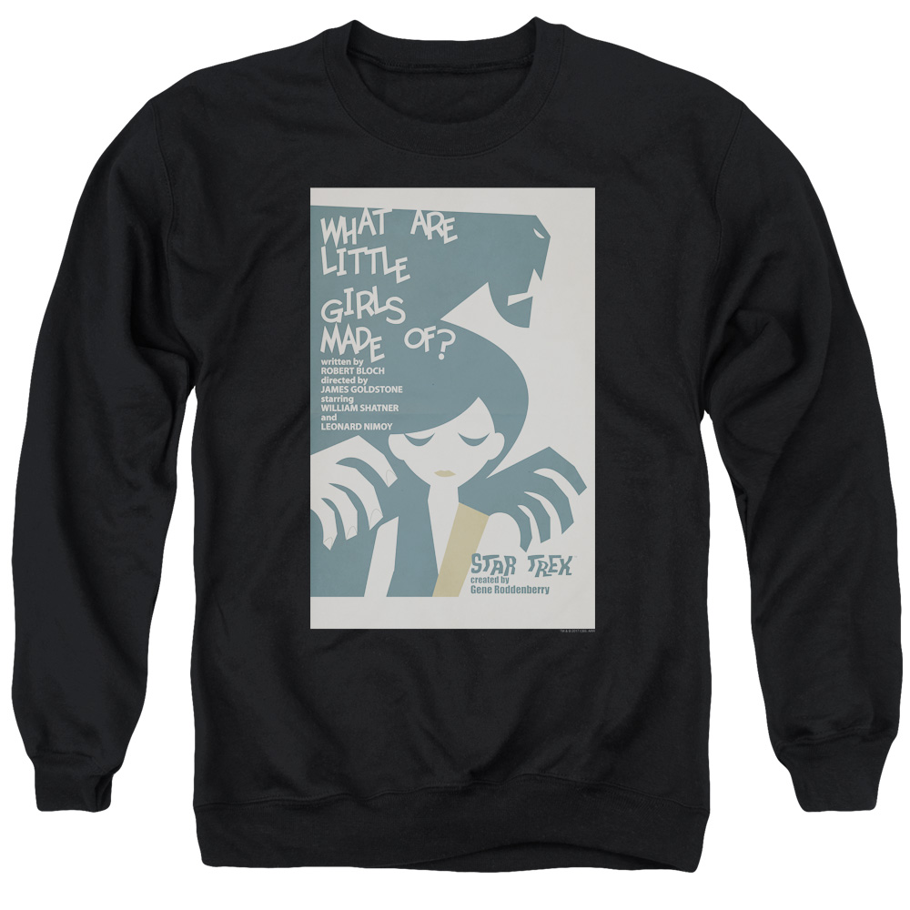Star Trek & Tos Episode 7 Adult Cotton & Polyster Crewneck Sweatshirt, Black - 3X