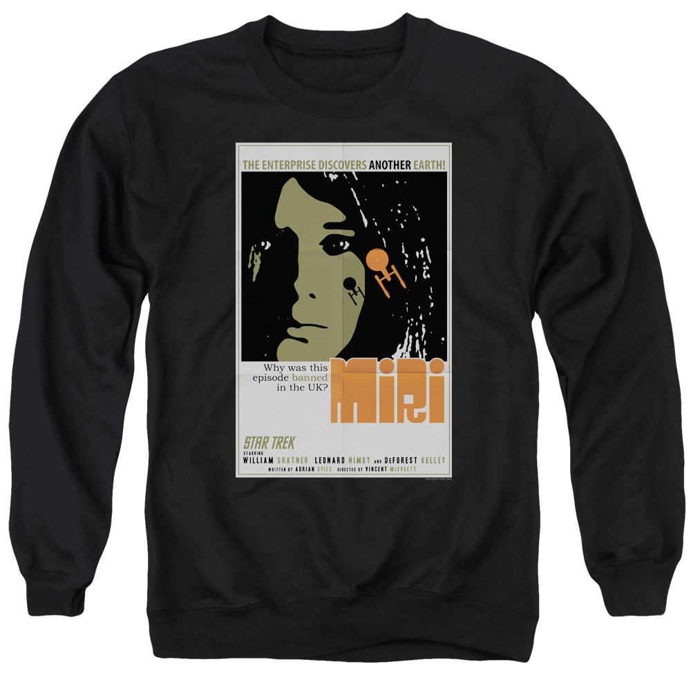 Star Trek & Tos Episode 8 Adult Cotton & Polyster Crewneck Sweatshirt, Black - 2X
