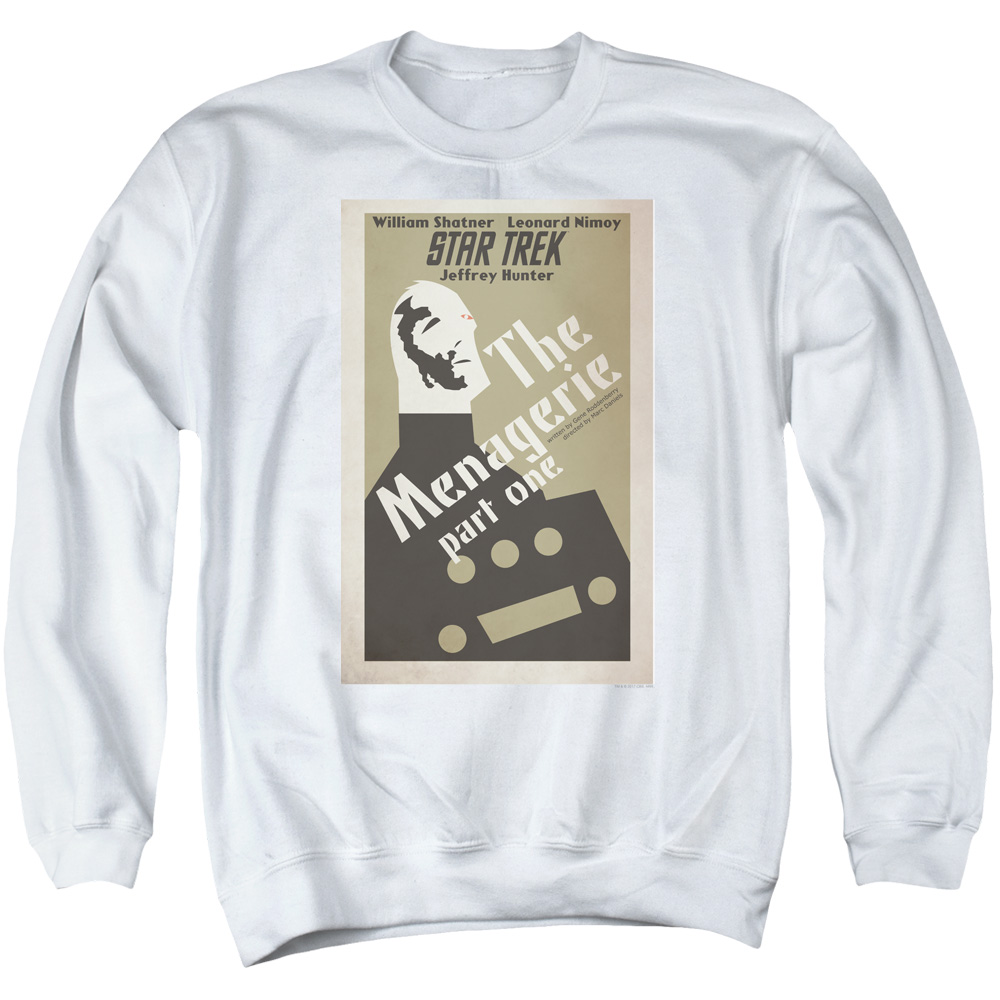Star Trek & Tos Episode 11 Adult Cotton & Polyster Crewneck Sweatshirt, White - Small