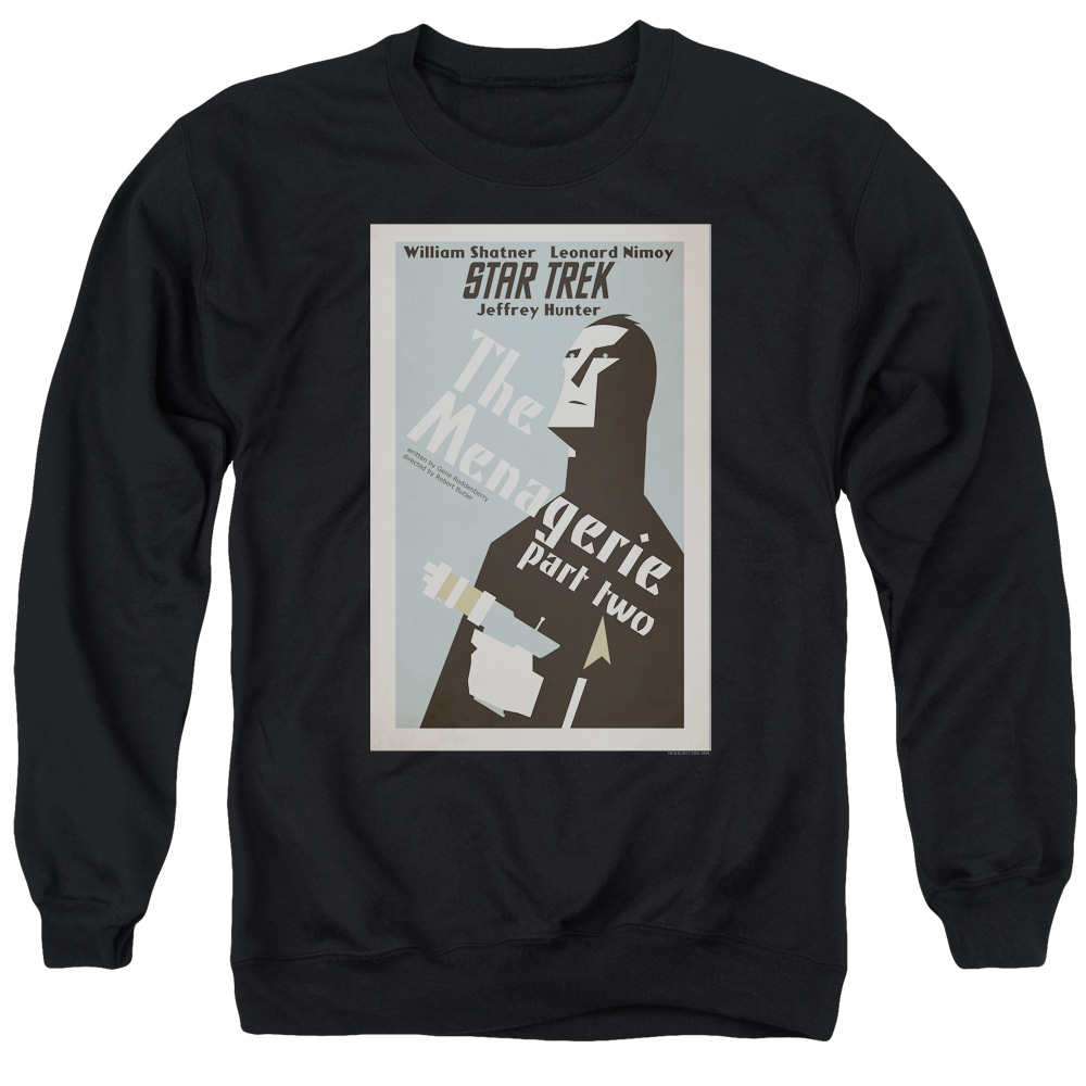 Star Trek & Tos Episode 12 Adult Cotton & Polyster Crewneck Sweatshirt, Black - Extra Large