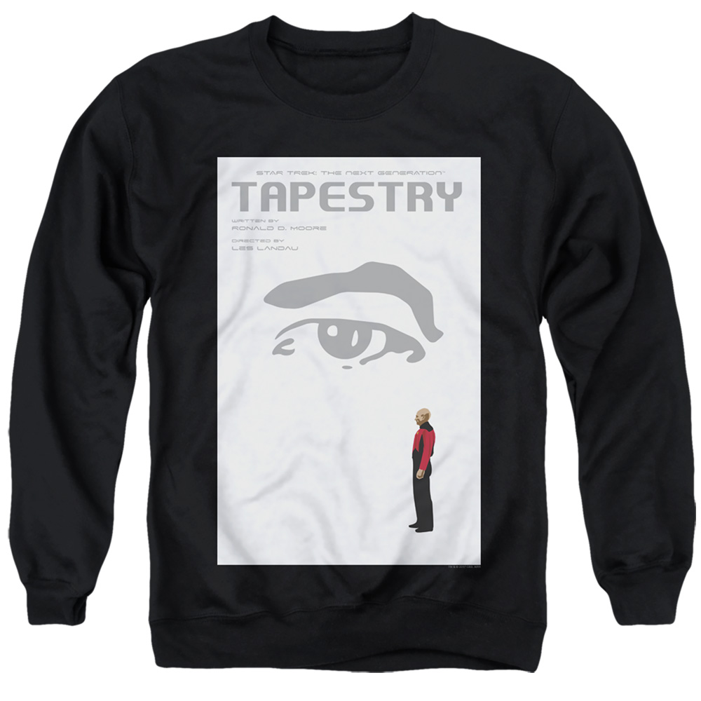 Star Trek & Tng Season 6 Episode 15 Adult Cotton & Polyster Crewneck Sweatshirt, Black - Large