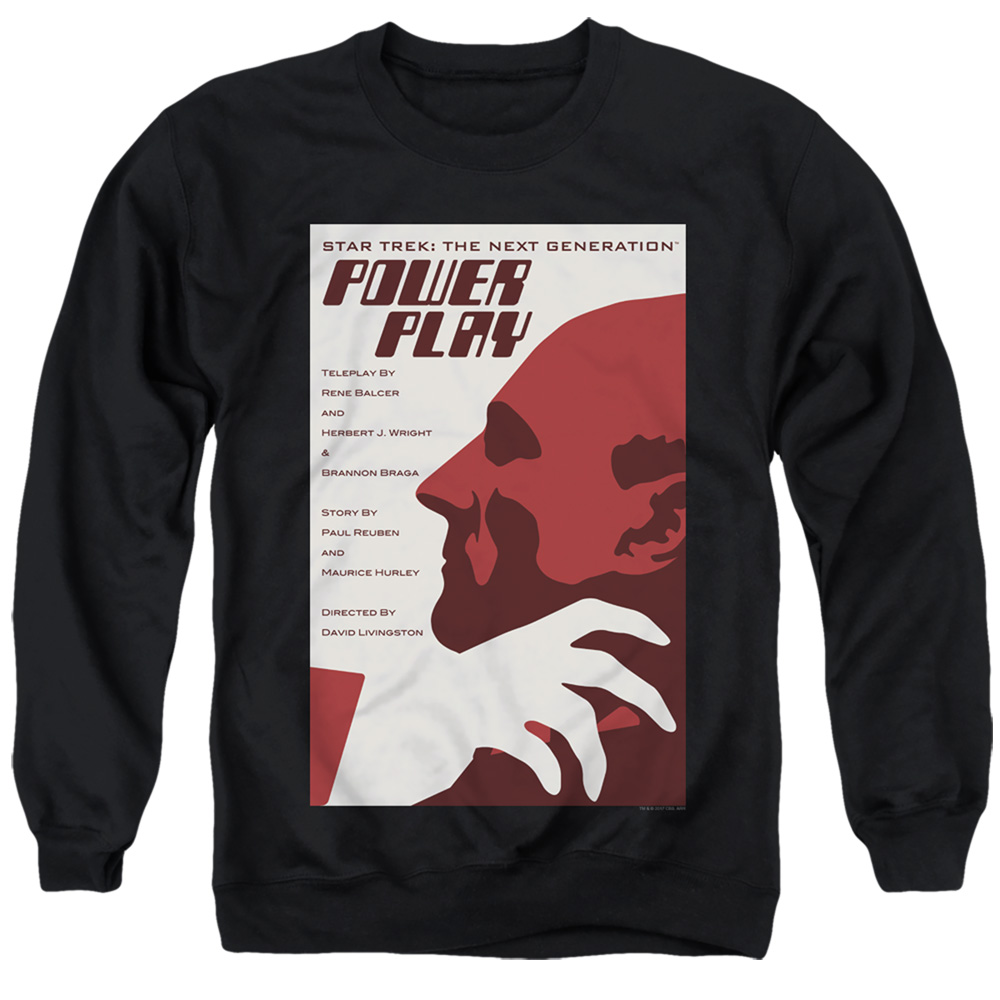 Star Trek & Tng Season 5 Episode 15 Adult Cotton & Polyster Crewneck Sweatshirt, Black - Medium