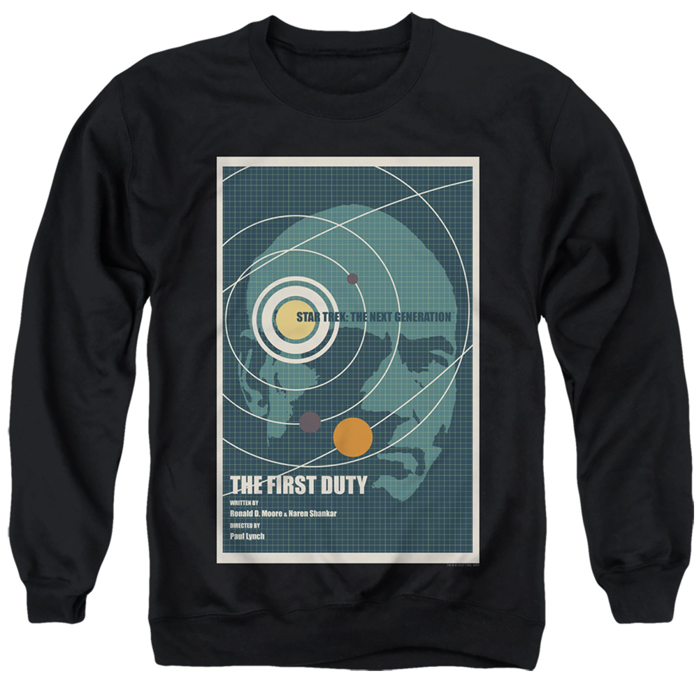 Star Trek & Tng Season 5 Episode 19 Adult Cotton & Polyster Crewneck Sweatshirt, Black - 3X