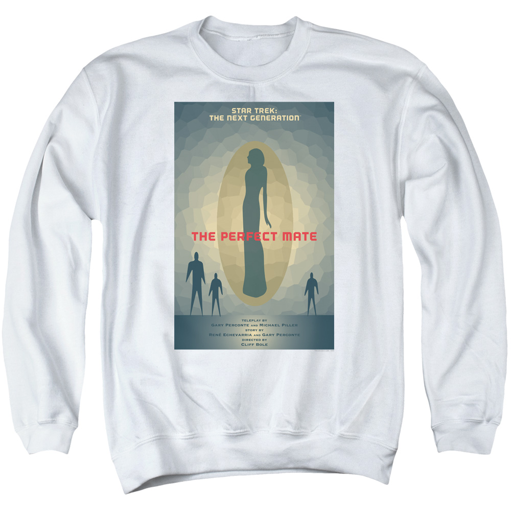 Star Trek & Tng Season 5 Episode 21 Adult Cotton & Polyster Crewneck Sweatshirt, White - Medium