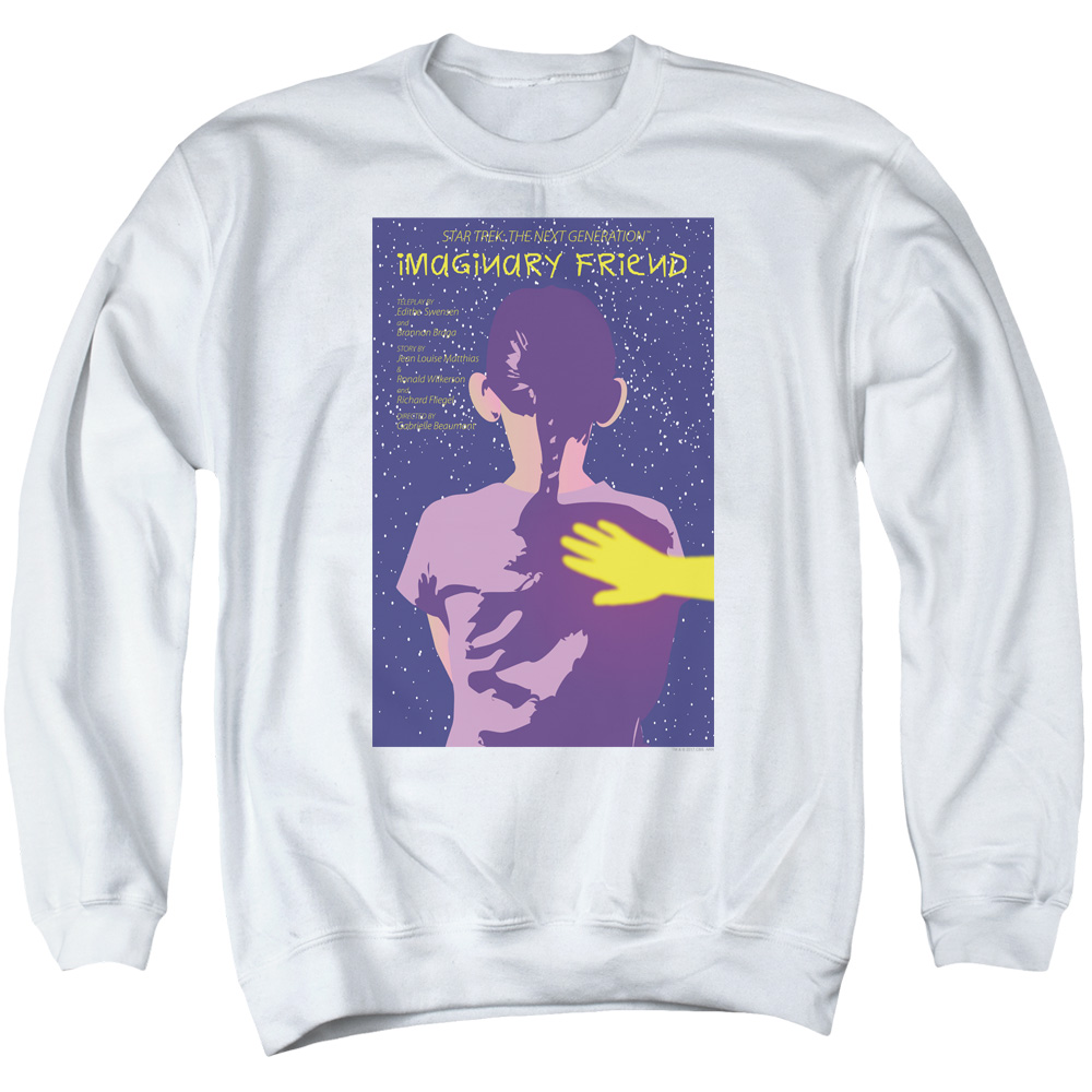 Star Trek & Tng Season 5 Episode 22 Adult Cotton & Polyster Crewneck Sweatshirt, White - 3X