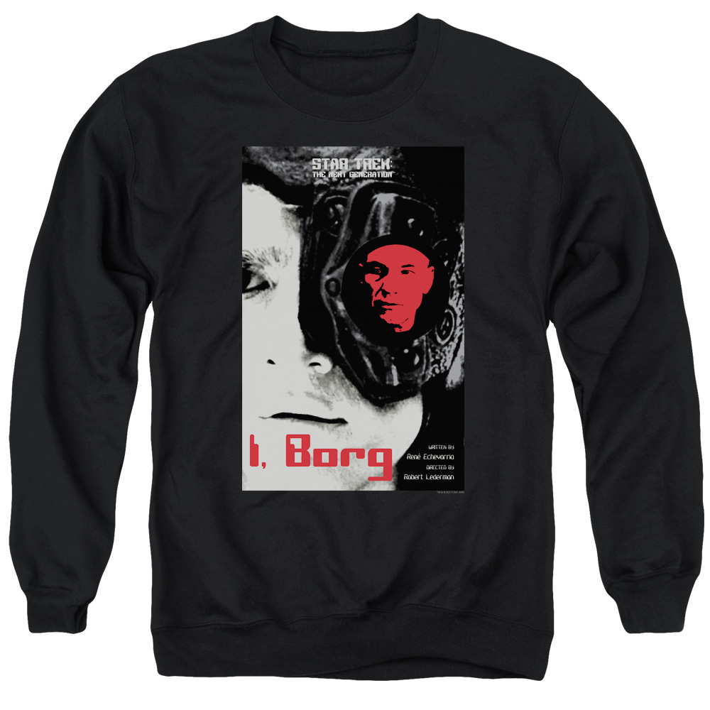 Star Trek & Tng Season 5 Episode 23 Adult Cotton & Polyster Crewneck Sweatshirt, Black - 2X