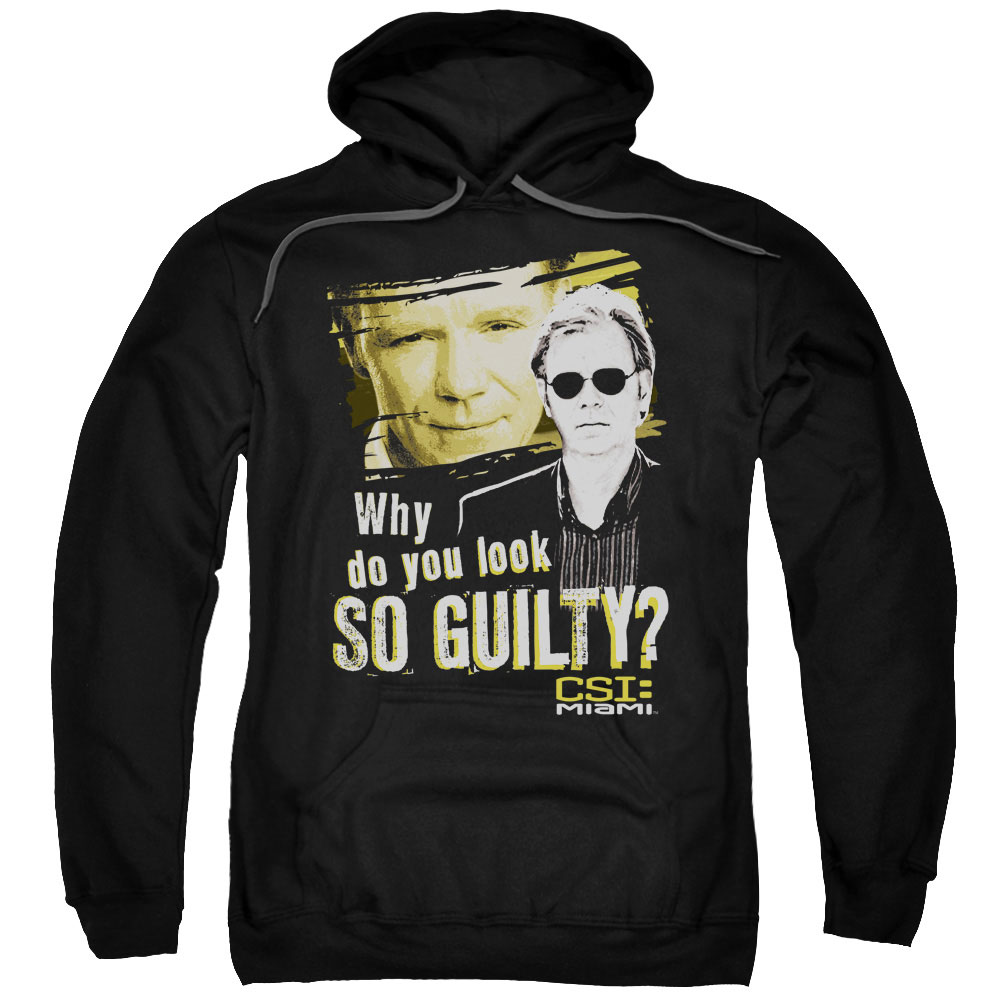 CBS976-AFTH-7 CSI Miami & So Guilty Adult Cotton & Polyster Pull-Over Hoodie, Black - 4X