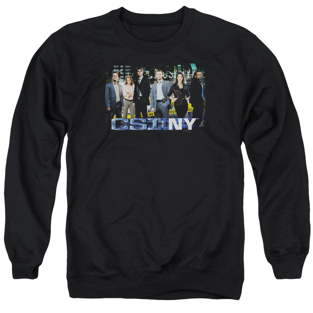 CSI Ny & Cast Adult Cotton & Polyster Crewneck Sweatshirt, Black - Medium