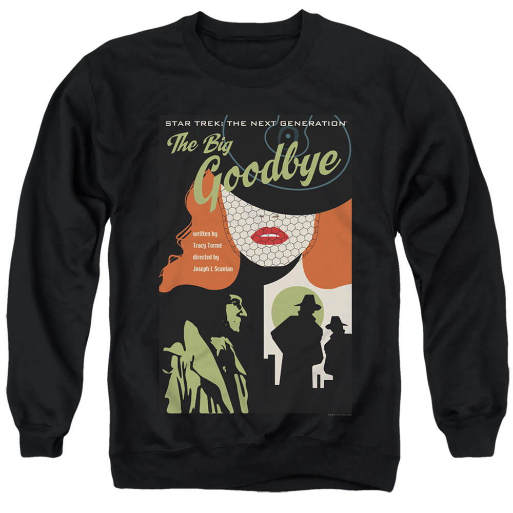 Star Trek & Tng Season 1 Episode 12 Adult Cotton & Polyster Crewneck Sweatshirt, Black - Medium