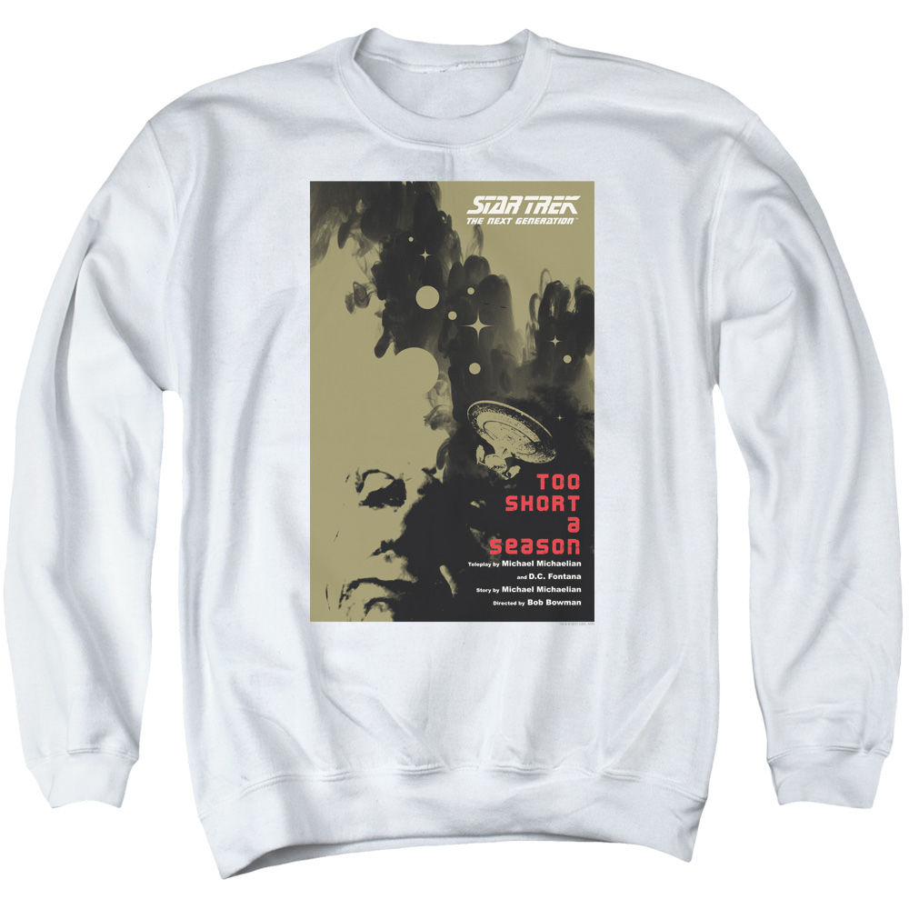 Star Trek & Tng Season 1 Episode 16 Adult Cotton & Polyster Crewneck Sweatshirt, White - Extra Large
