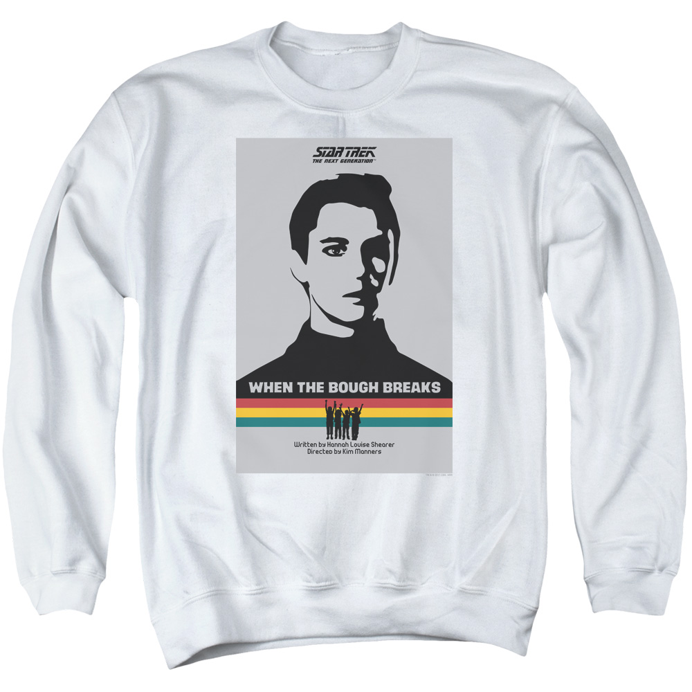Star Trek & Tng Season 1 Episode 17 Adult Cotton & Polyster Crewneck Sweatshirt, White - 2X