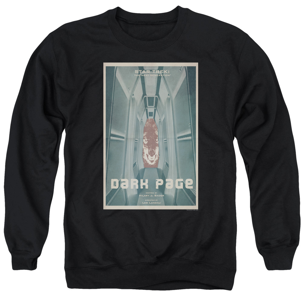 Star Trek & Tng Season 7 Episode 7 Adult Cotton & Polyster Crewneck Sweatshirt, Black - Small