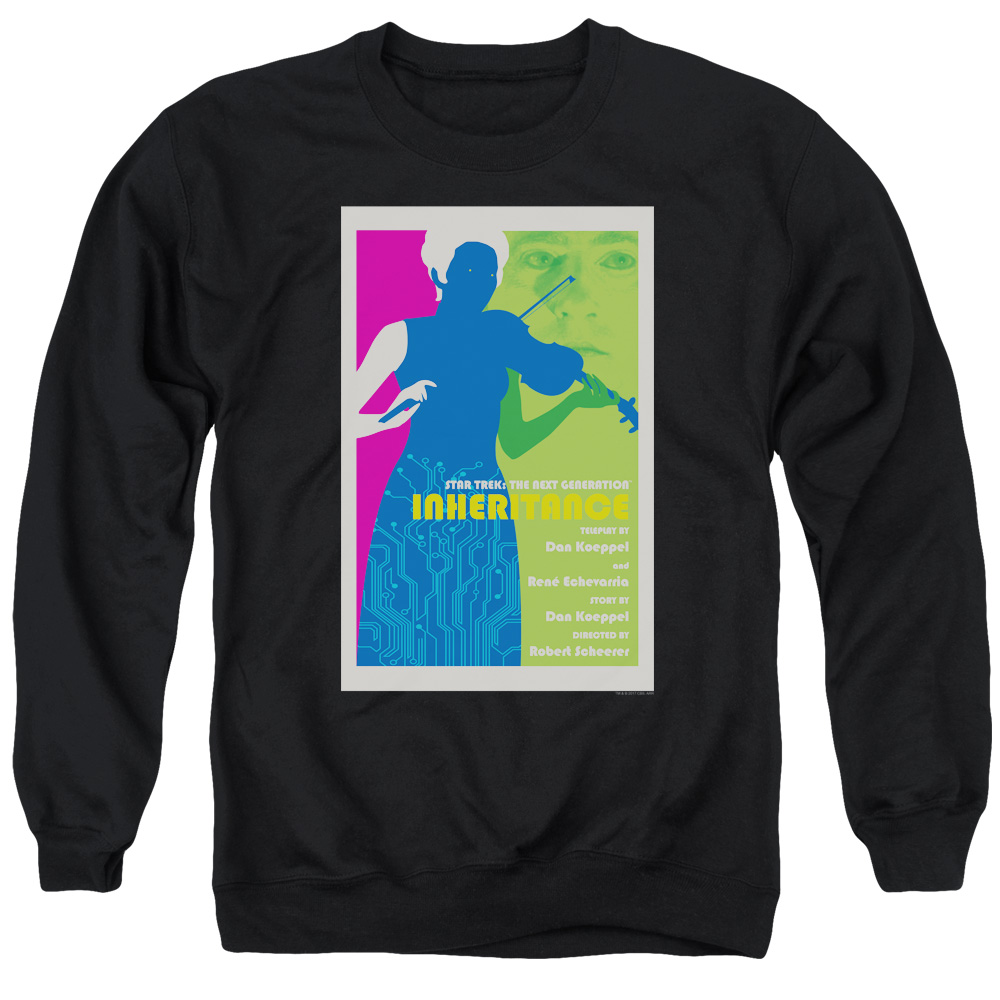 Star Trek & Tng Season 7 Episode 10 Adult Cotton & Polyster Crewneck Sweatshirt, Black - 2X