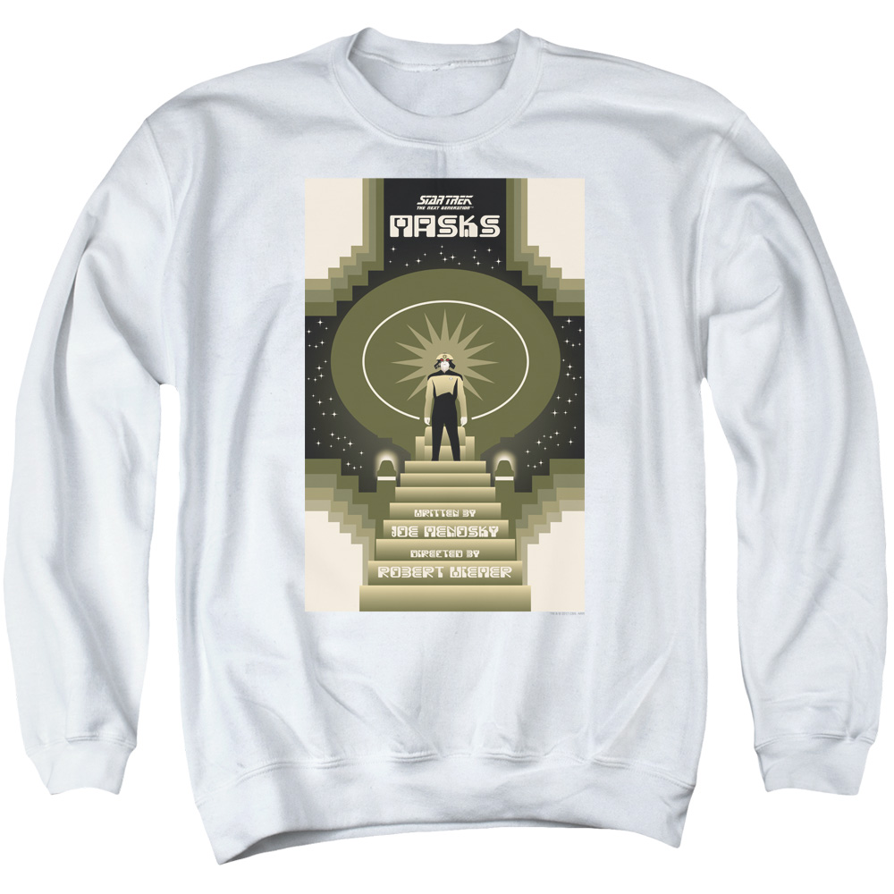 Star Trek & Tng Season 7 Episode 17 Adult Cotton & Polyster Crewneck Sweatshirt, White - Extra Large