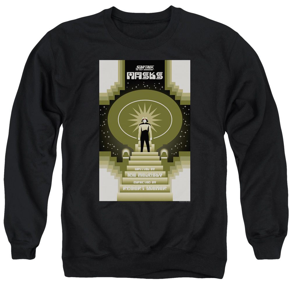 Star Trek & Tng Season 7 Episode 17 Adult Cotton & Polyster Crewneck Sweatshirt, Black - Small