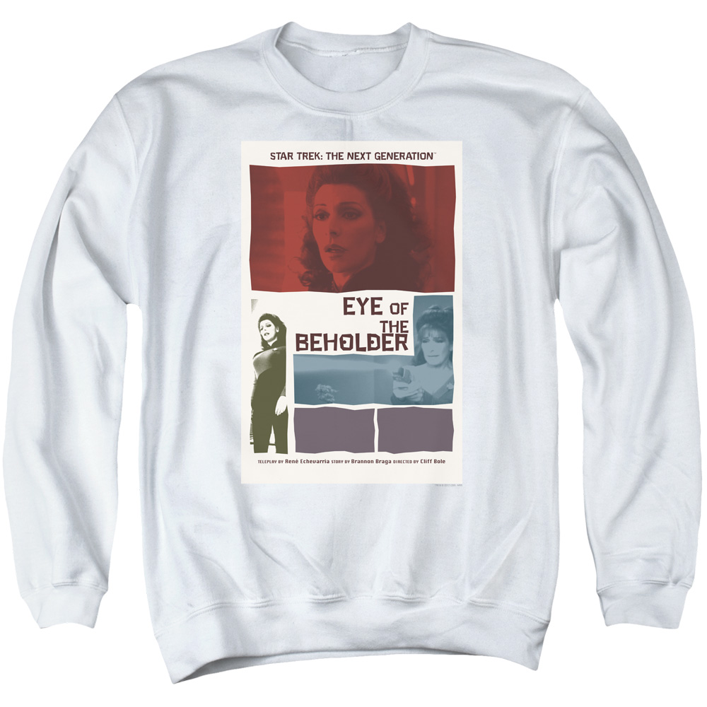 Star Trek & Tng Season 7 Episode 18 Adult Cotton & Polyster Crewneck Sweatshirt, White - Medium