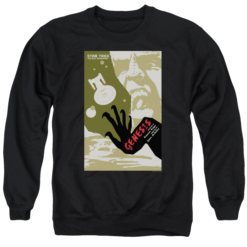 Star Trek & Tng Season 7 Episode 19 Adult Cotton & Polyster Crewneck Sweatshirt, Black - Extra Large