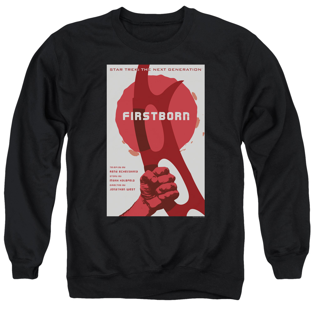 Star Trek & Tng Season 7 Episode 21 Adult Cotton & Polyster Crewneck Sweatshirt, Black - Extra Large