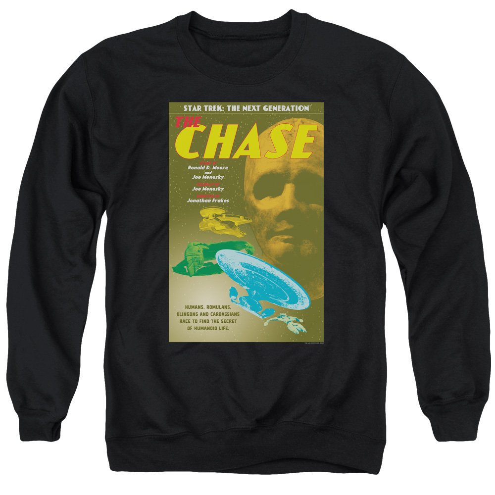 Star Trek & Tng Season 6 Episode 20 Adult Cotton & Polyster Crewneck Sweatshirt, Black - Small