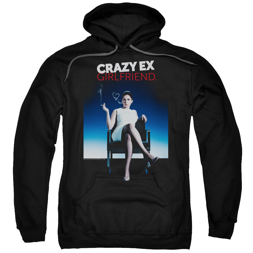 CBS2461-AFTH-8 Crazy Ex Girlfriend & Crazy Instinct Adult Cotton & Polyster Pull-Over Hoodie, Black - 5X