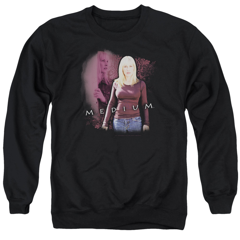 Medium & Medium Adult Cotton & Polyster Crewneck Sweatshirt, Black - Extra Large