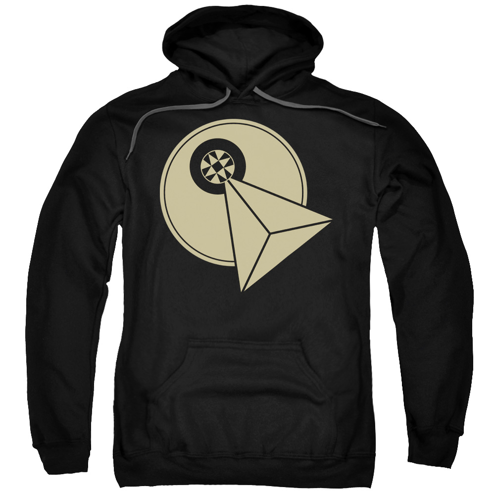 CBS549-AFTH-7 Star Trek & Vulcan Logo Adult Cotton & Polyster Pull-Over Hoodie, Black - 4X -  Trevco