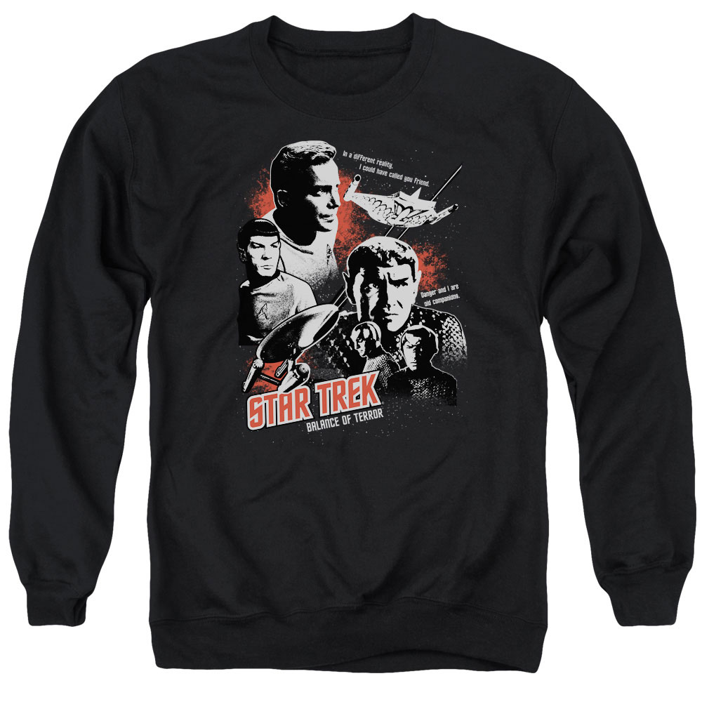 Star Trek & Balance of Terror Adult Cotton & Polyster Crewneck Sweatshirt, Black - 3X