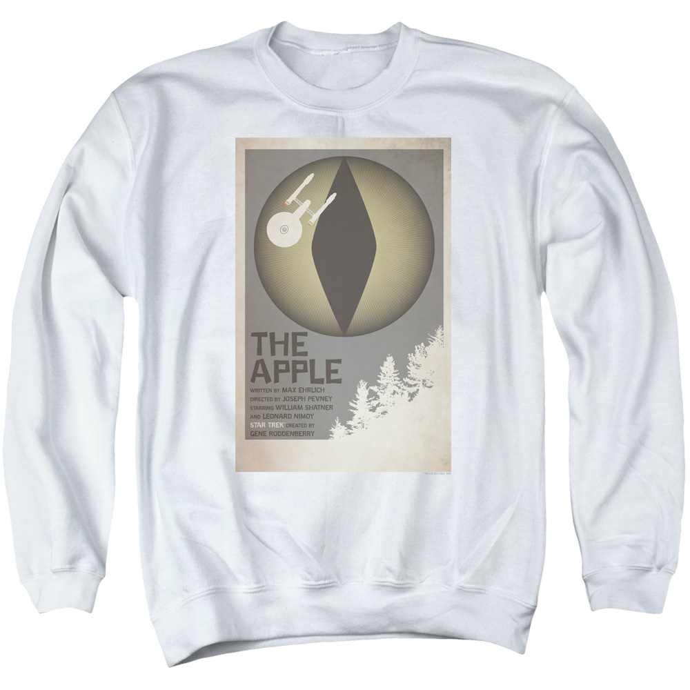 Star Trek & Tos Episode 34 Adult Cotton & Polyster Crewneck Sweatshirt, White - 3X