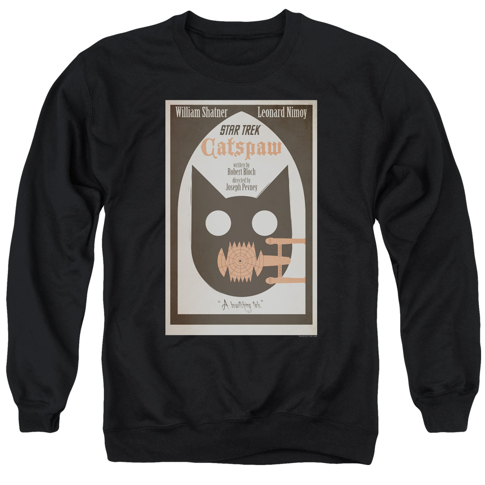 Star Trek & Tos Episode 36 Adult Cotton & Polyster Crewneck Sweatshirt, Black - Medium