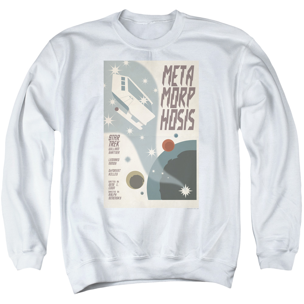 Star Trek & Tos Episode 38 Adult Cotton & Polyster Crewneck Sweatshirt, White - 2X