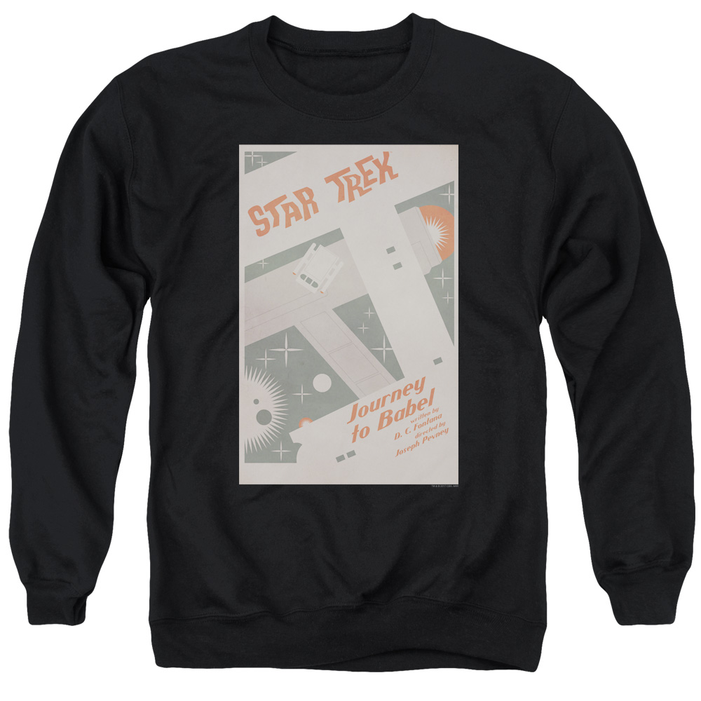 Star Trek & Tos Episode 39 Adult Cotton & Polyster Crewneck Sweatshirt, Black - Extra Large