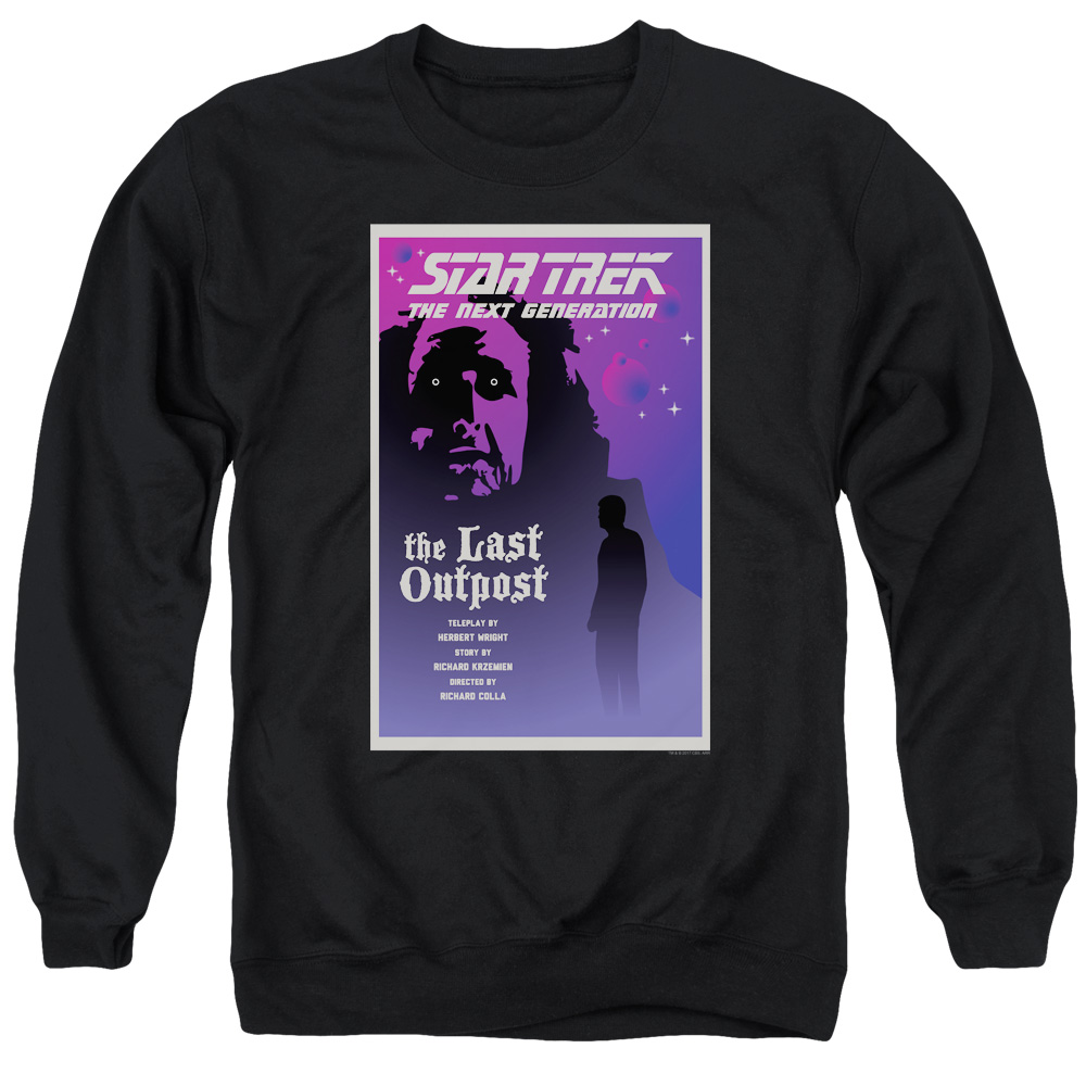 Star Trek & Tng Season 1 Episode 5 Adult Cotton & Polyster Crewneck Sweatshirt, Black - 3X