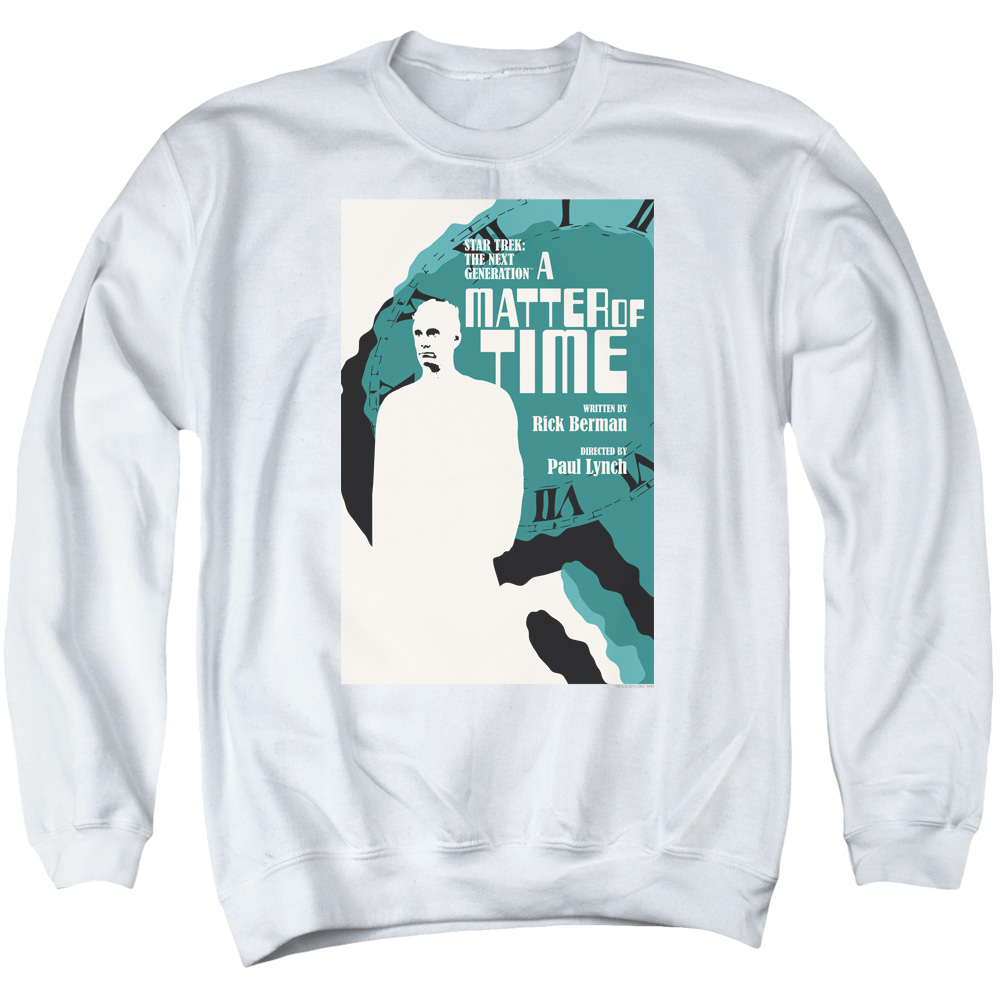 Star Trek & Tng Season 5 Episode 9 Adult Cotton & Polyster Crewneck Sweatshirt, White - 2X