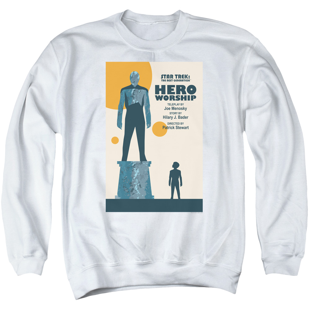 Star Trek & Tng Season 5 Episode 11 Adult Cotton & Polyster Crewneck Sweatshirt, White - 3X