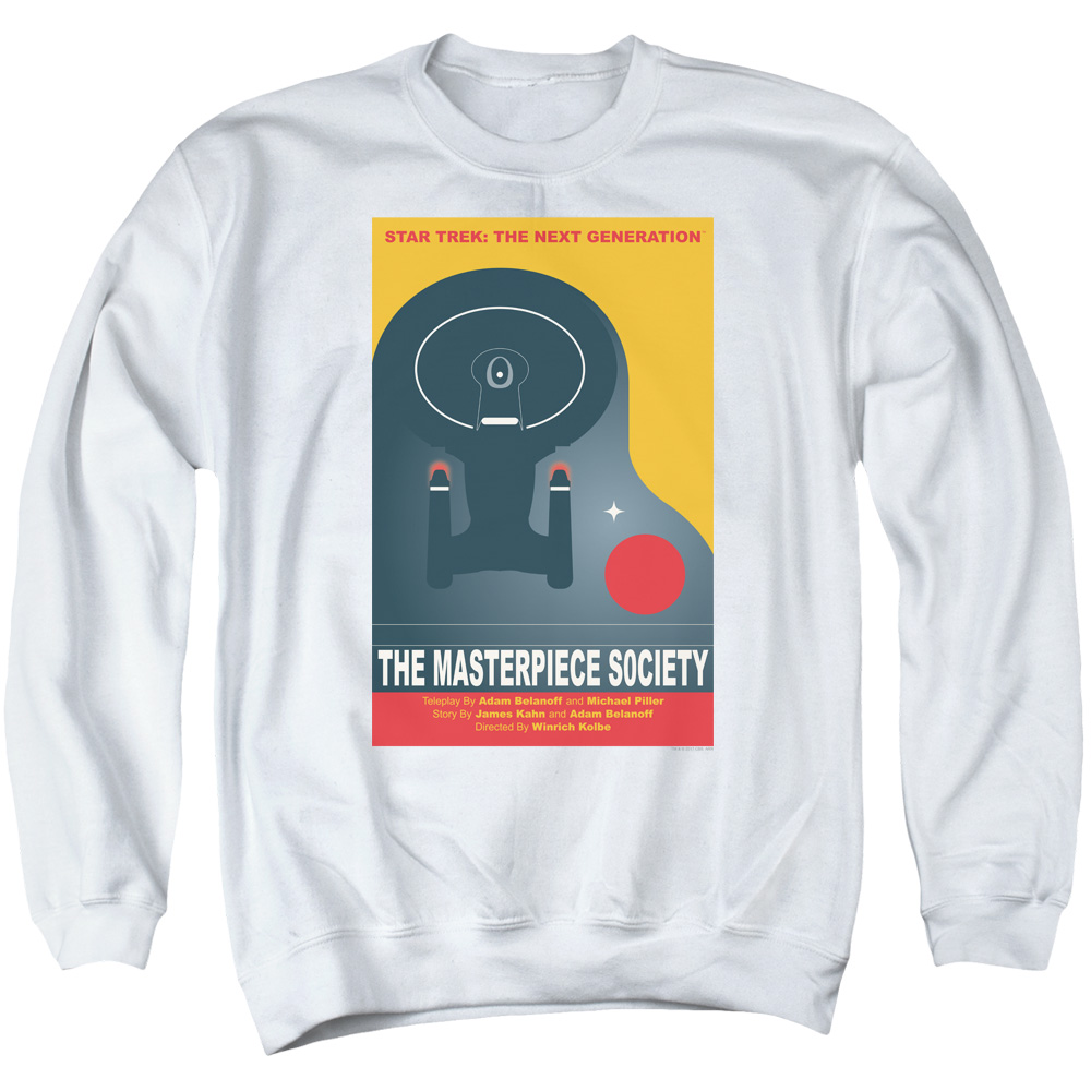 Star Trek & Tng Season 5 Episode 13 Adult Cotton & Polyster Crewneck Sweatshirt, White - 2X
