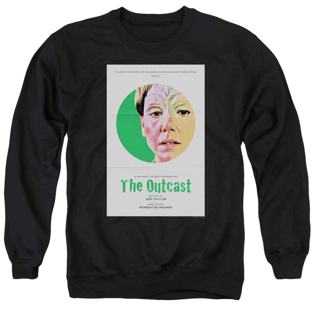 Star Trek & Tng Season 5 Episode 17 Adult Cotton & Polyster Crewneck Sweatshirt, Black - Small