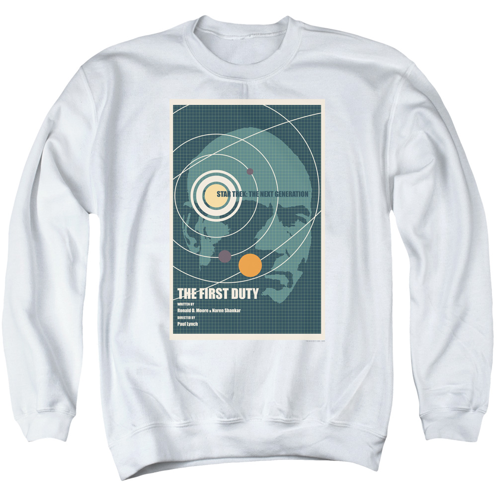 Star Trek & Tng Season 5 Episode 19 Adult Cotton & Polyster Crewneck Sweatshirt, White - 3X