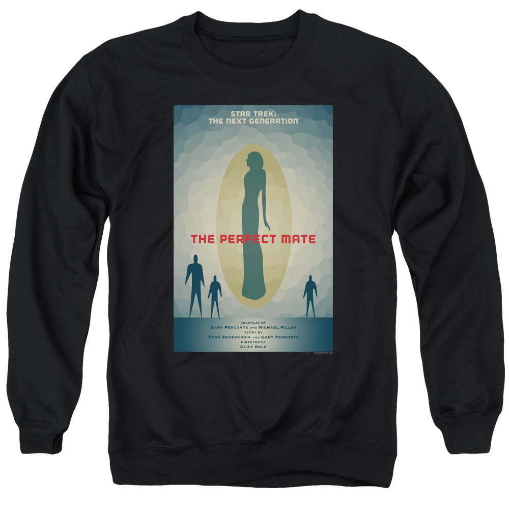 Star Trek & Tng Season 5 Episode 21 Adult Cotton & Polyster Crewneck Sweatshirt, Black - Small